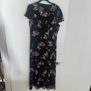 Floral Black Dress